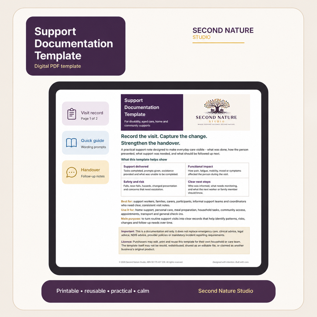 Support Documentation Template