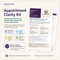 Appointment Clarity Kit by Second Nature Studio with printable PDF and support snapshot on a white background